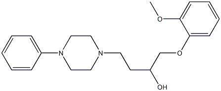 1-(2-Methoxyphenoxy)-4-[4-[phenyl]-1-piperazinyl]-2-butanol Struktur