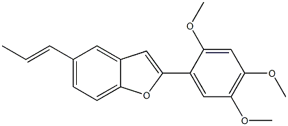 5-[(E)-1-Propenyl]-2-(2,4,5-trimethoxyphenyl)benzofuran Struktur