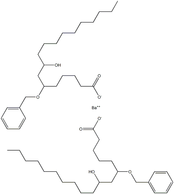 Bis(6-benzyloxy-8-hydroxystearic acid)barium salt Struktur