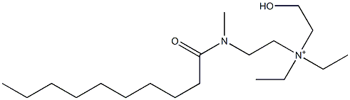 N,N-Diethyl-N-(2-hydroxyethyl)-2-(N-decanoyl-N-methylamino)ethanaminium Struktur