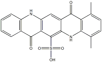 5,7,12,14-Tetrahydro-1,4-dimethyl-7,14-dioxoquino[2,3-b]acridine-6-sulfonic acid Struktur