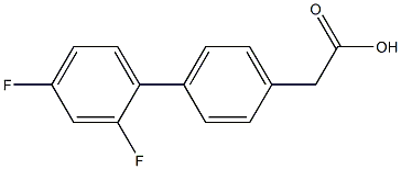 4-(2,4-Difluorophenyl)benzeneacetic acid Struktur