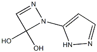 3-[(2,3-Dihydro-3,3-dihydroxy-1,2-diazet)-2-yl]-2H-pyrazole Struktur