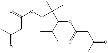 Bisacetoacetic acid 2,2,4-trimethylpentane-1,3-diyl ester Struktur