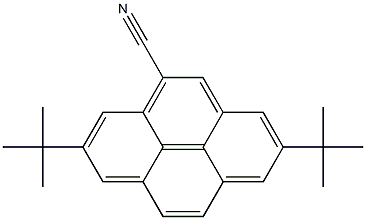 2,7-Di(1,1-dimethylethyl)pyrene-4-carbonitrile Struktur