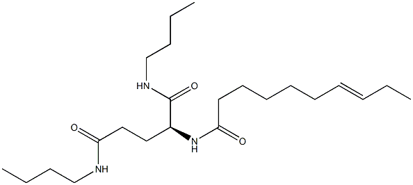 N2-(7-Decenoyl)-N1,N5-dibutylglutaminamide Struktur