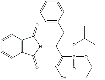 2-[(2,3-Dihydro-1,3-dioxo-1H-isoindol)-2-yl]-1-hydroxyimino-3-phenylpropylphosphonic acid diisopropyl ester Struktur