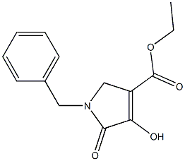 1-Benzyl-2,5-dihydro-4-hydroxy-5-oxo-1H-pyrrole-3-carboxylic acid ethyl ester Struktur