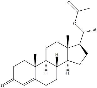 (20R)-20-(Acetyloxy)pregn-4-en-3-one Struktur