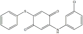 5-(3-Chloroanilino)-2-phenylthio-1,4-benzoquinone Struktur