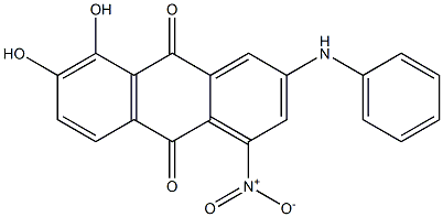 2-Anilino-7,8-dihydroxy-4-nitroanthraquinone Struktur