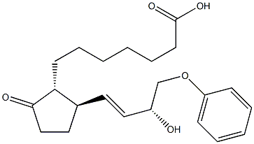 (1R,2R)-2-[(1E,3R)-3-Hydroxy-4-phenoxy-1-butenyl]-5-oxocyclopentaneheptanoic acid Struktur