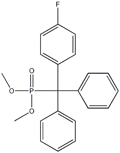 4-Fluorotritylphosphonic acid dimethyl ester Struktur