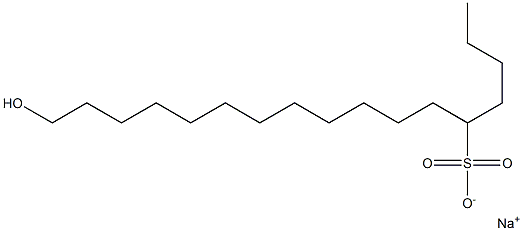 17-Hydroxyheptadecane-5-sulfonic acid sodium salt Struktur