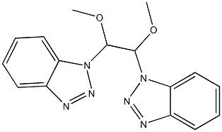 1,2-Bis(1H-benzotriazol-1-yl)-1,2-bis(methyloxy)ethane Struktur