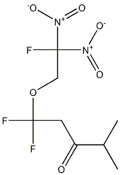 1,1-Difluoro-1-(2-fluoro-2,2-dinitroethoxy)-4-methyl-3-pentanone Struktur