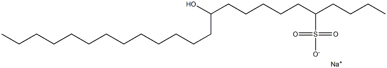 11-Hydroxytetracosane-5-sulfonic acid sodium salt Struktur