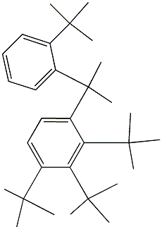 2-(2,3,4-Tri-tert-butylphenyl)-2-(2-tert-butylphenyl)propane Struktur