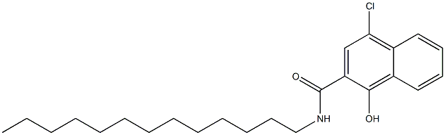 1-Hydroxy-4-chloro-N-tridecyl-2-naphthamide Struktur