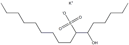 6-Hydroxyhexadecane-7-sulfonic acid potassium salt Struktur