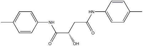 [S,(-)]-2-Hydroxy-N,N'-di(p-tolyl)succinamide Struktur