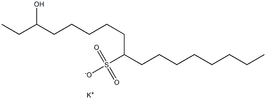 3-Hydroxyheptadecane-9-sulfonic acid potassium salt Struktur