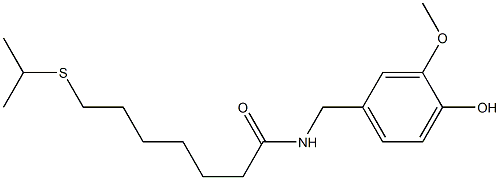 7-Isopropylthio-N-(4-hydroxy-3-methoxybenzyl)heptanamide Struktur