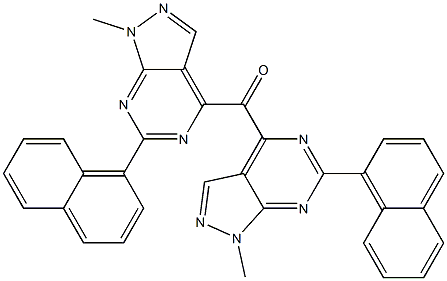 1-Naphthalenyl(1-methyl-1H-pyrazolo[3,4-d]pyrimidin-4-yl) ketone Struktur