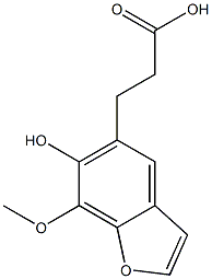 3-(6-Hydroxy-7-methoxybenzofuran-5-yl)propionic acid Struktur