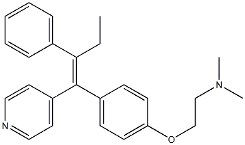 (Z)-2-Phenyl-1-(4-[2-(dimethylamino)ethoxy]phenyl)-1-(4-pyridinyl)-1-butene Struktur