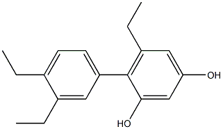 5-Ethyl-4-(3,4-diethylphenyl)benzene-1,3-diol Struktur