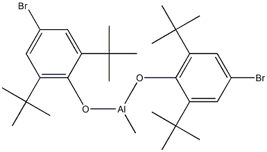 Methylbis(4-bromo-2,6-di-tert-butylphenoxy) aluminum Struktur