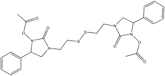 Bis[2-(1-acetoxy-5-phenyl-2-oxoimidazolidin-3-yl)ethyl] persulfide Struktur