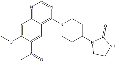 1-[1-(6-Methylsulfinyl-7-methoxyquinazolin-4-yl)-4-piperidinyl]imidazolidin-2-one Struktur