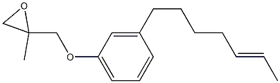 3-(5-Heptenyl)phenyl 2-methylglycidyl ether Struktur