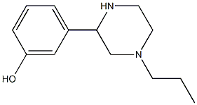 (+)-3-(3-Hydroxyphenyl)-1-propylpiperazine Struktur