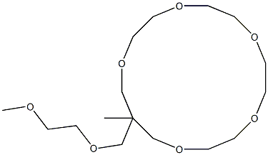 3-[(2-Methoxyethoxy)methyl]-3-methyl-1,5,8,11,14-pentaoxacyclohexadecane Struktur