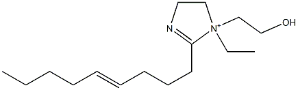 1-Ethyl-1-(2-hydroxyethyl)-2-(4-nonenyl)-2-imidazoline-1-ium Struktur