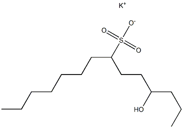 4-Hydroxytetradecane-7-sulfonic acid potassium salt Struktur