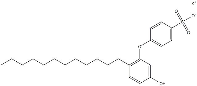 3'-Hydroxy-6'-dodecyl[oxybisbenzene]-4-sulfonic acid potassium salt Struktur