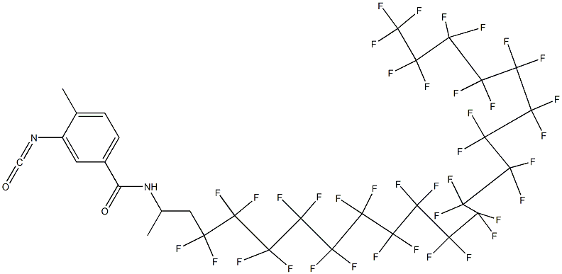 3-Isocyanato-4-methyl-N-[2-(nonatriacontafluorononadecyl)-1-methylethyl]benzamide Struktur