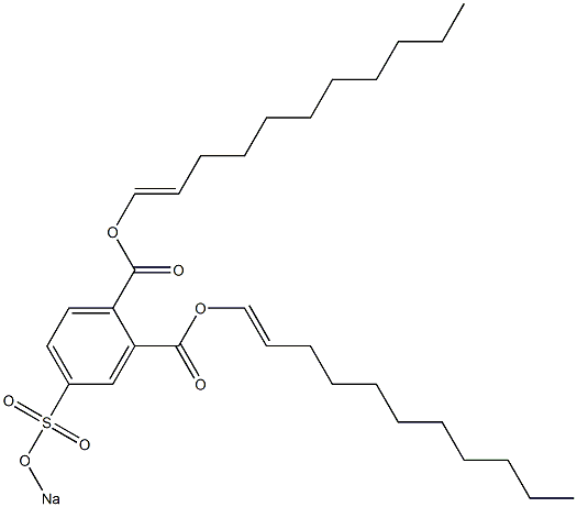 4-(Sodiosulfo)phthalic acid di(1-undecenyl) ester Struktur