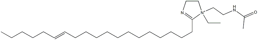 1-[2-(Acetylamino)ethyl]-1-ethyl-2-(13-nonadecenyl)-2-imidazoline-1-ium Struktur