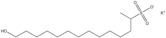 14-Hydroxytetradecane-2-sulfonic acid potassium salt Struktur