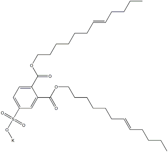 4-(Potassiosulfo)phthalic acid di(7-dodecenyl) ester Struktur