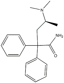 [S,(+)]-4-(Dimethylamino)-2,2-diphenylvaleramide Struktur