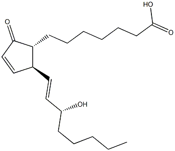 (13E,15R)-15-Hydroxy-9-oxo-10,13-prostadien-1-oic acid Struktur