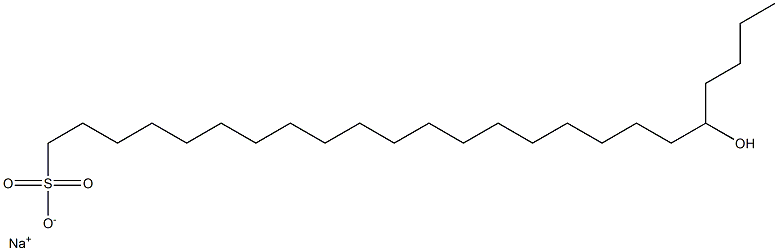 20-Hydroxytetracosane-1-sulfonic acid sodium salt Struktur