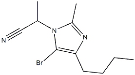 5-Bromo-4-butyl-1-(1-cyanoethyl)-2-methyl-1H-imidazole Struktur