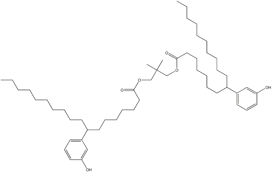 Bis[8-(3-hydroxyphenyl)stearic acid]2,2-dimethylpropane-1,3-diyl ester Struktur